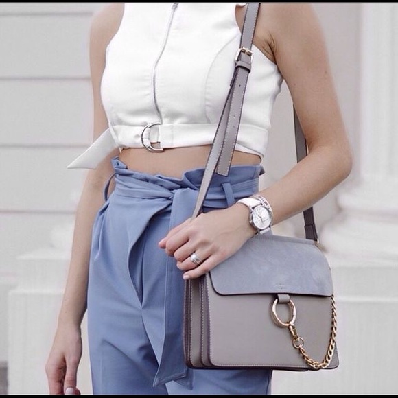 Lavish alice white d-ring belt crop top - Picture 3 of 3